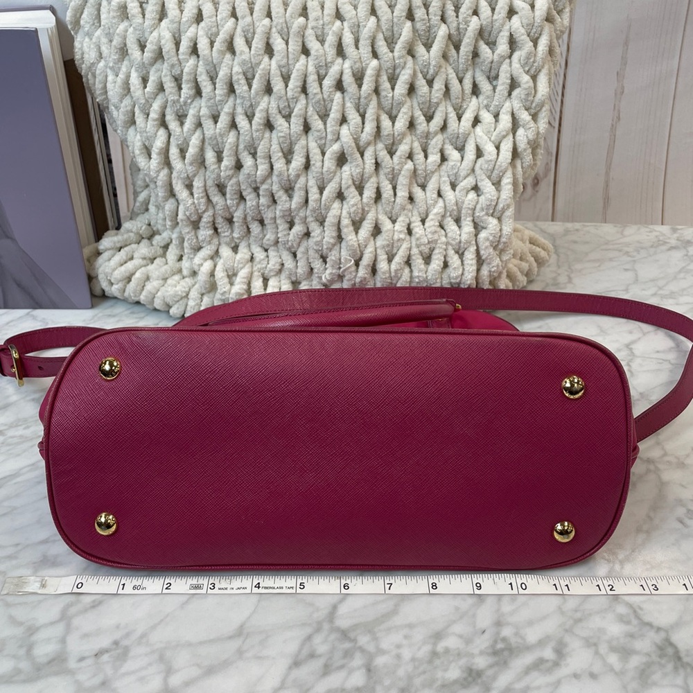Prada Fuchsia/Pink Nylon Satchel with Gold Hardware - Picture 11 of 12